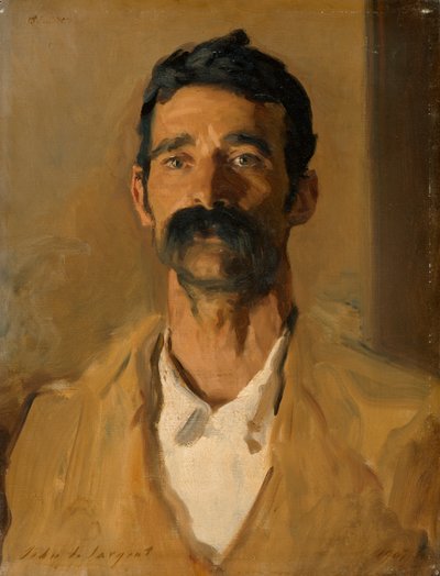 Studie van een Siciliaanse boer, 1907 door John Singer Sargent